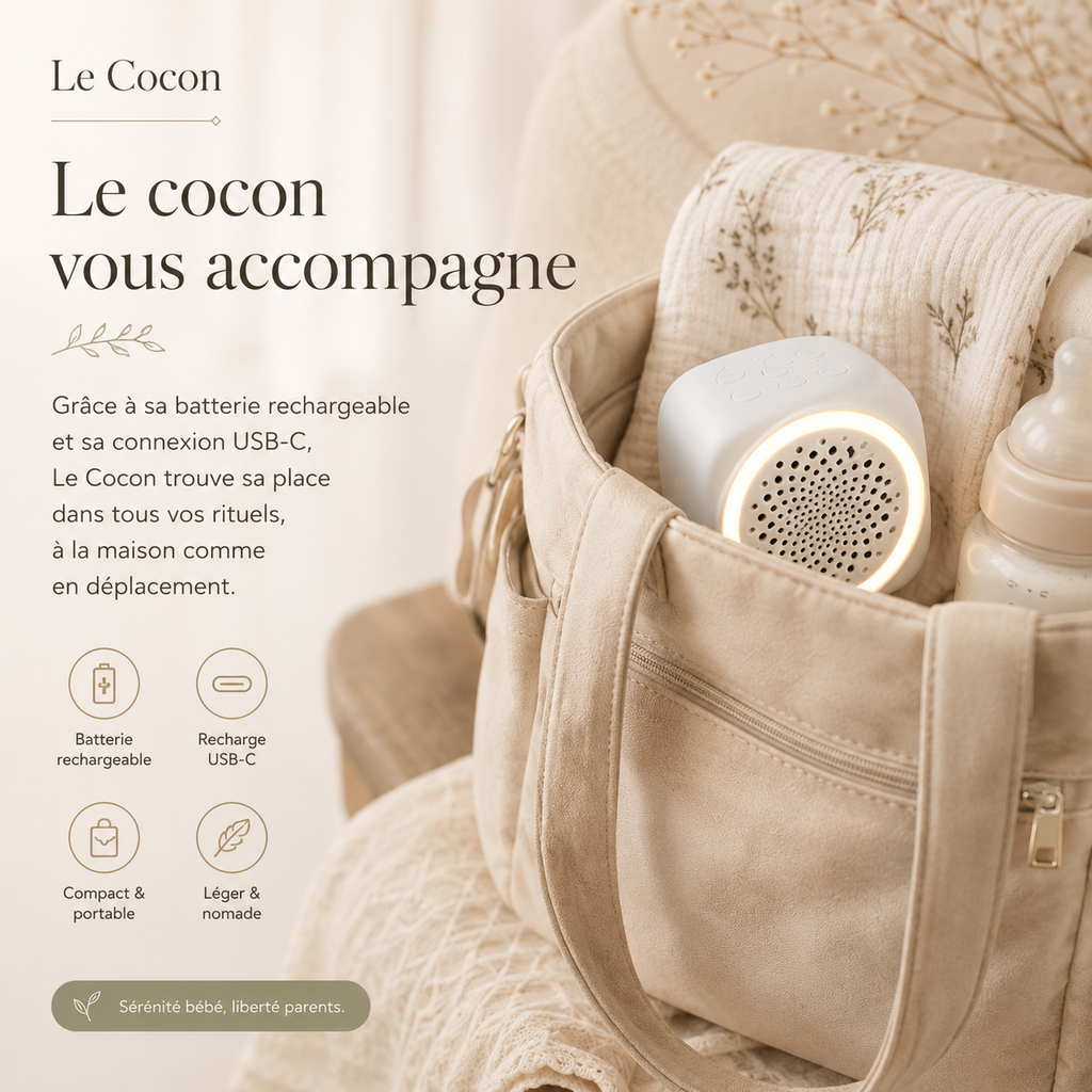 Le Cocon vous accompagne — dans le sac à langer