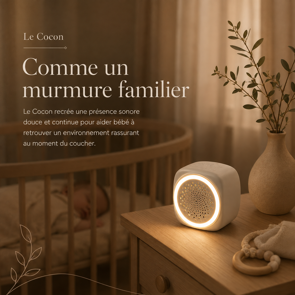 Comme un murmure familier — Le Cocon près du berceau de bébé