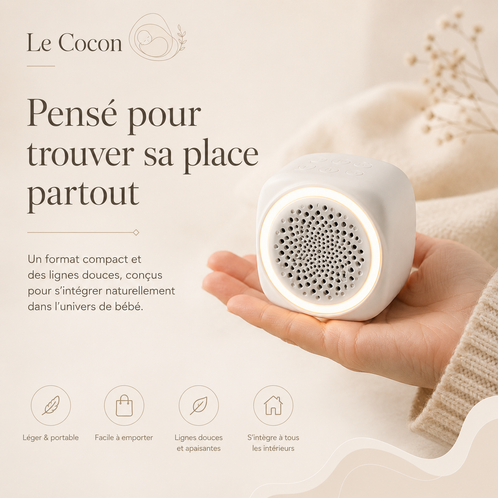 Pensé pour trouver sa place partout — Le Cocon tenu dans la main